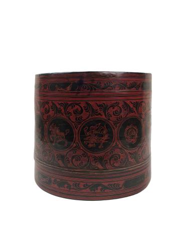 BURMESE RED LACQUERED BOX by 