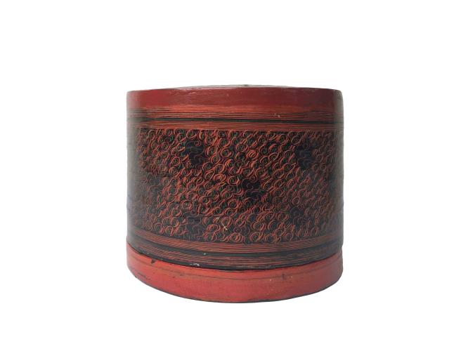 BURMESE RED LACQUERED BOX by 