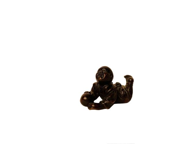 CHINESE BRONZE BABY BRUSH REST by 