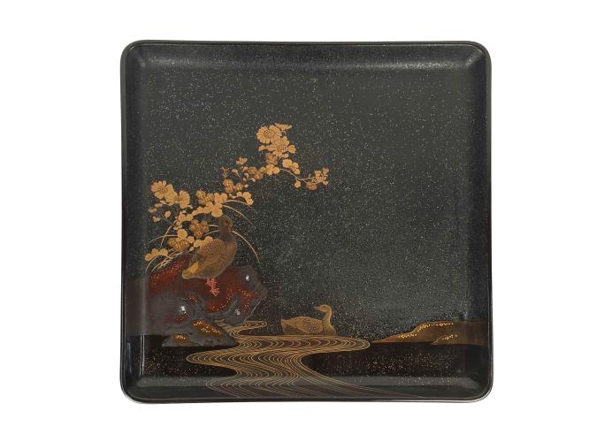 JAPANESE LACQUER DUCK TRAYS by 