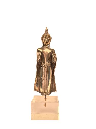 THAI SMALL SOLID SILVER STANDING BUDDHA by 
