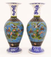JAPANESE PAIR OF TOTAI SHIPPO VASES by 