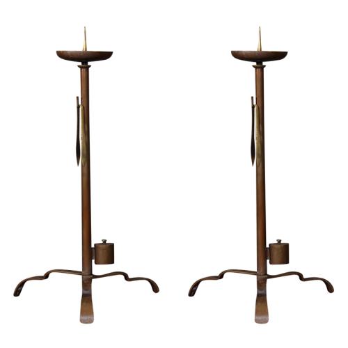 PAIR COLLAPSABLE CANDLESTANDS by 