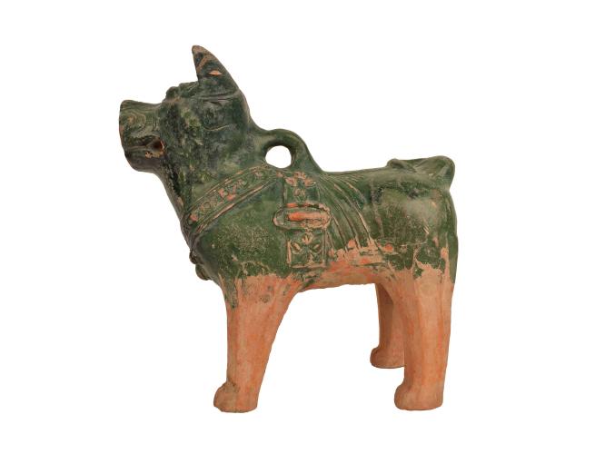 CHINESE CLAY MODEL OF MASTIFF by 
