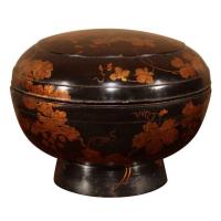 Japanese Lacquer Storage Vessel by 