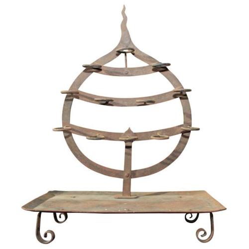 Japanese Iron Candle Holder by 