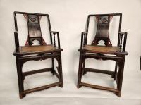 Chinese Elmwood Chairs by 
